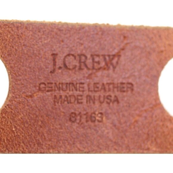 J.CREW TAN BROWN GENUINE LEATHER 1 3/4"Wd CUT OUT WOMEN'S BELT Sz S (M19 - Picture 12 of 13